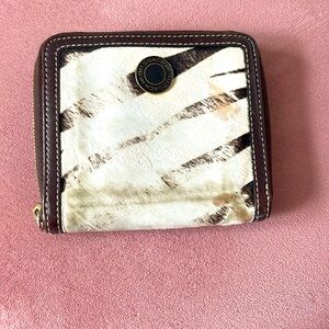 Coach wallet zebra print 1941 a little beaten up